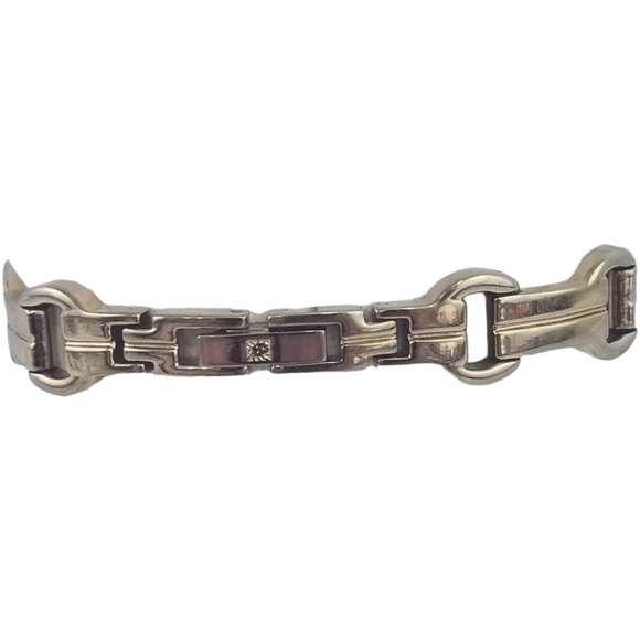 Anne Klein Women's Diamond Dial Gold-Tone Open Link Bracelet Watch New Batt X25 - Picture 4 of 8